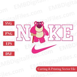 nike swoosh huggin bear toy story cartoon svg for cricut