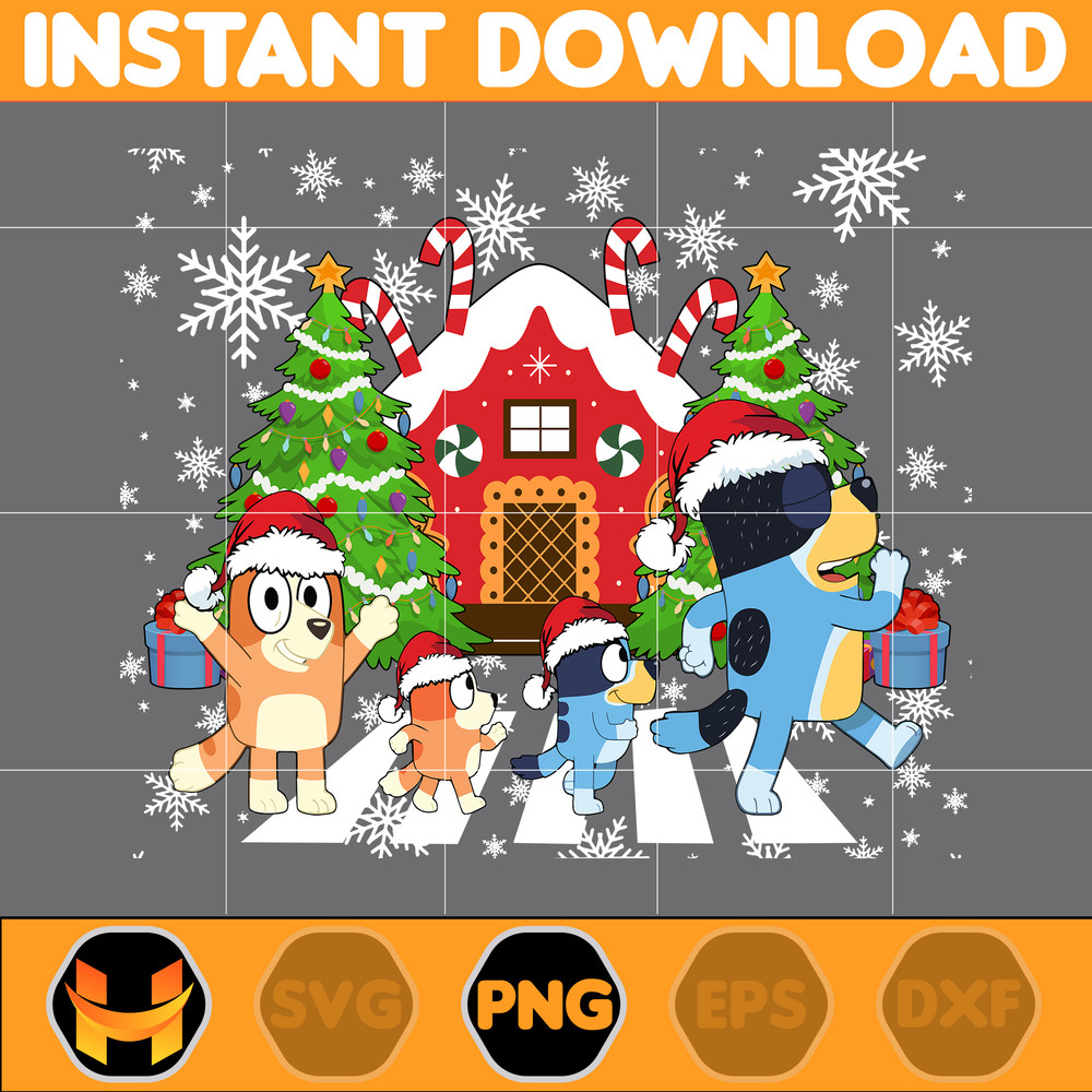 Christmas Family Shirt Design Png, Blue Dog Family Png, Christmas Cartoon Png, Instant Download (9).jpg