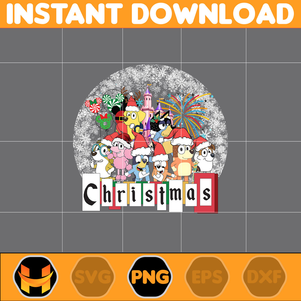 Christmas Family Shirt Design Png, Blue Dog Family Png, Christmas Cartoon Png, Instant Download (19).jpg