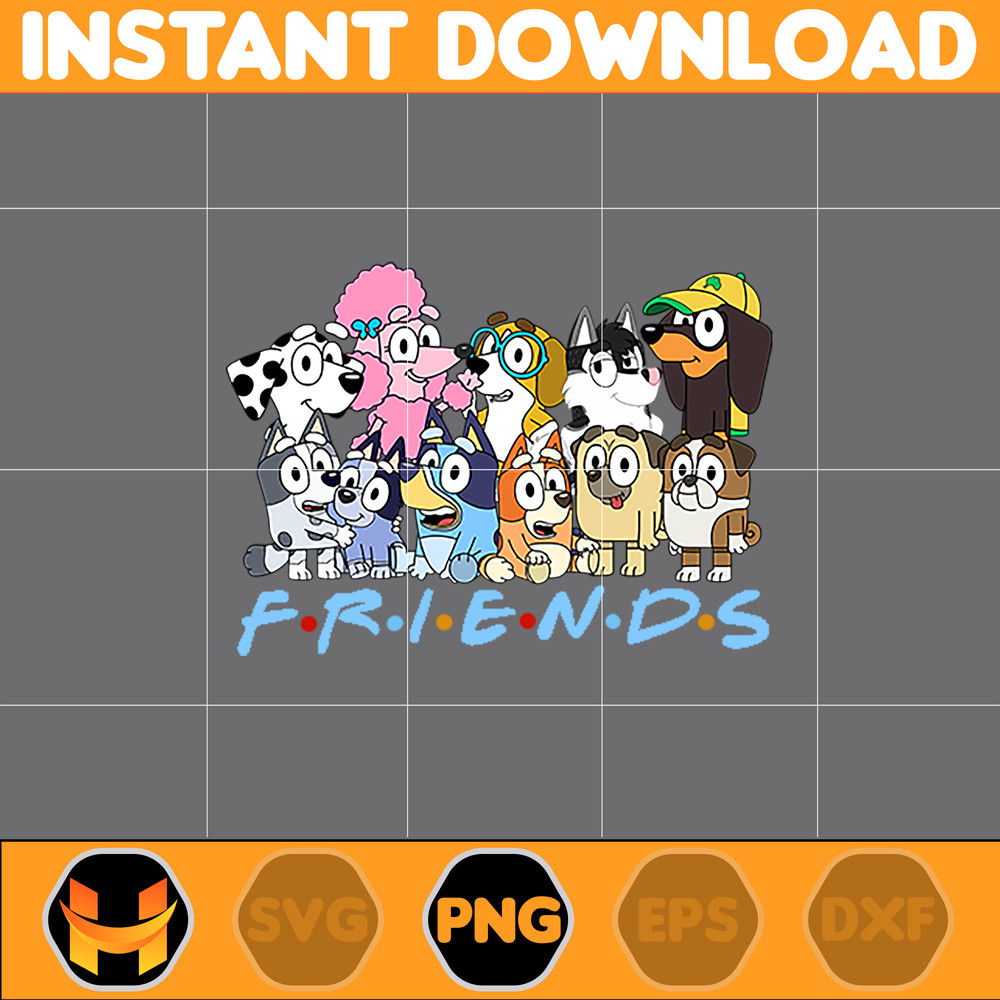 Bluey Christmas Png, Bluey Family Christmas Png, Christmas Magical Sublimation, Blue Dog Christmas Tree, Instant Download (9).jpg