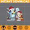 Bluey Christmas Png, Bluey Family Christmas Png, Christmas Magical Sublimation, Blue Dog Christmas Tree, Instant Download (17).jpg