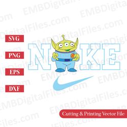 nike swoosh disney toy story alien character svg for cricut