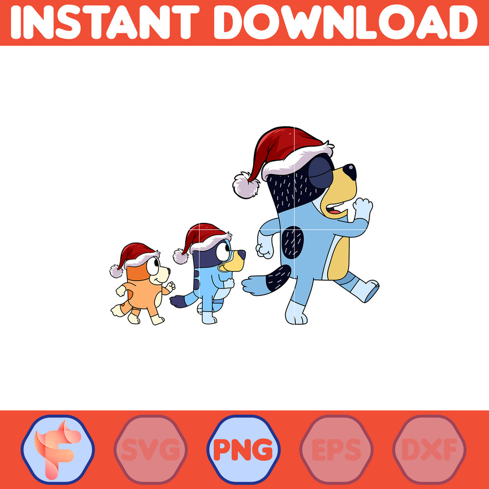 Bluey Christmas Png, Bluey Family Christmas Png, Christmas Magical Sublimation, Blue Dog Christmas Tree, Merry Blueymas (8).jpg