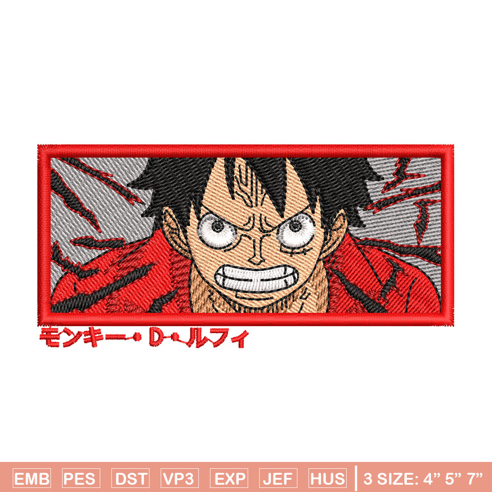 Luffy haki embroidery design, One piece embroidery, Anime design, Embroidery shirt, Embroidery file, Digital download.jpg