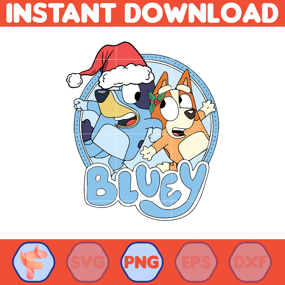 Bluey Christmas Png, Bluey Family Christmas Png, Christmas Magical Sublimation, Blue Dog Christmas Tree, Merry Blueymas (13).jpg