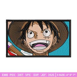 Luffy laugh embroidery design, One piece embroidery, Anime design, Embroidery shirt, Embroidery file, Digital download