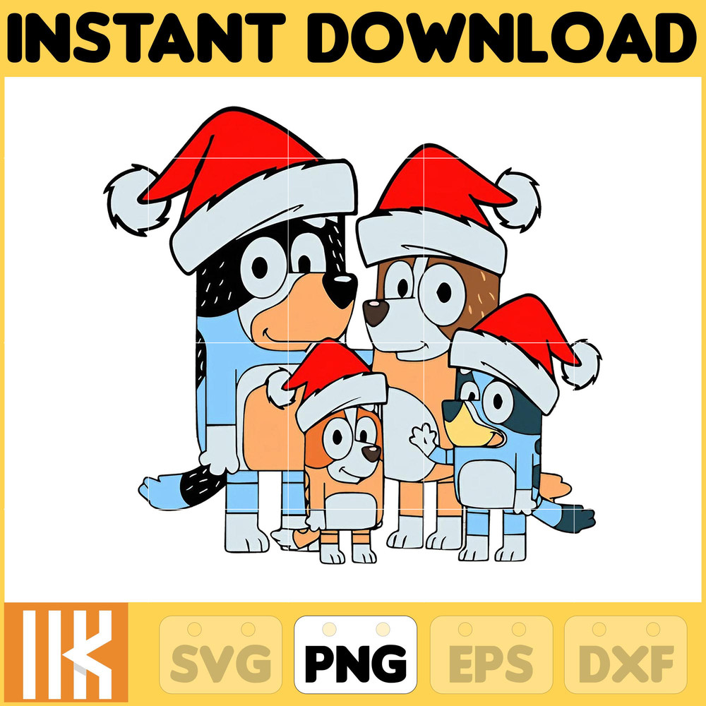 Bluey Christmas Png, Bluey Family Christmas Png, Christmas Magical Sublimation, Blue Dog Christmas Tree, Merry Blueymas (15).jpg