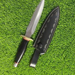 Custom Handmade D2 Steel Dagger Bowie knife With Brass & Micarta Handle & sheath