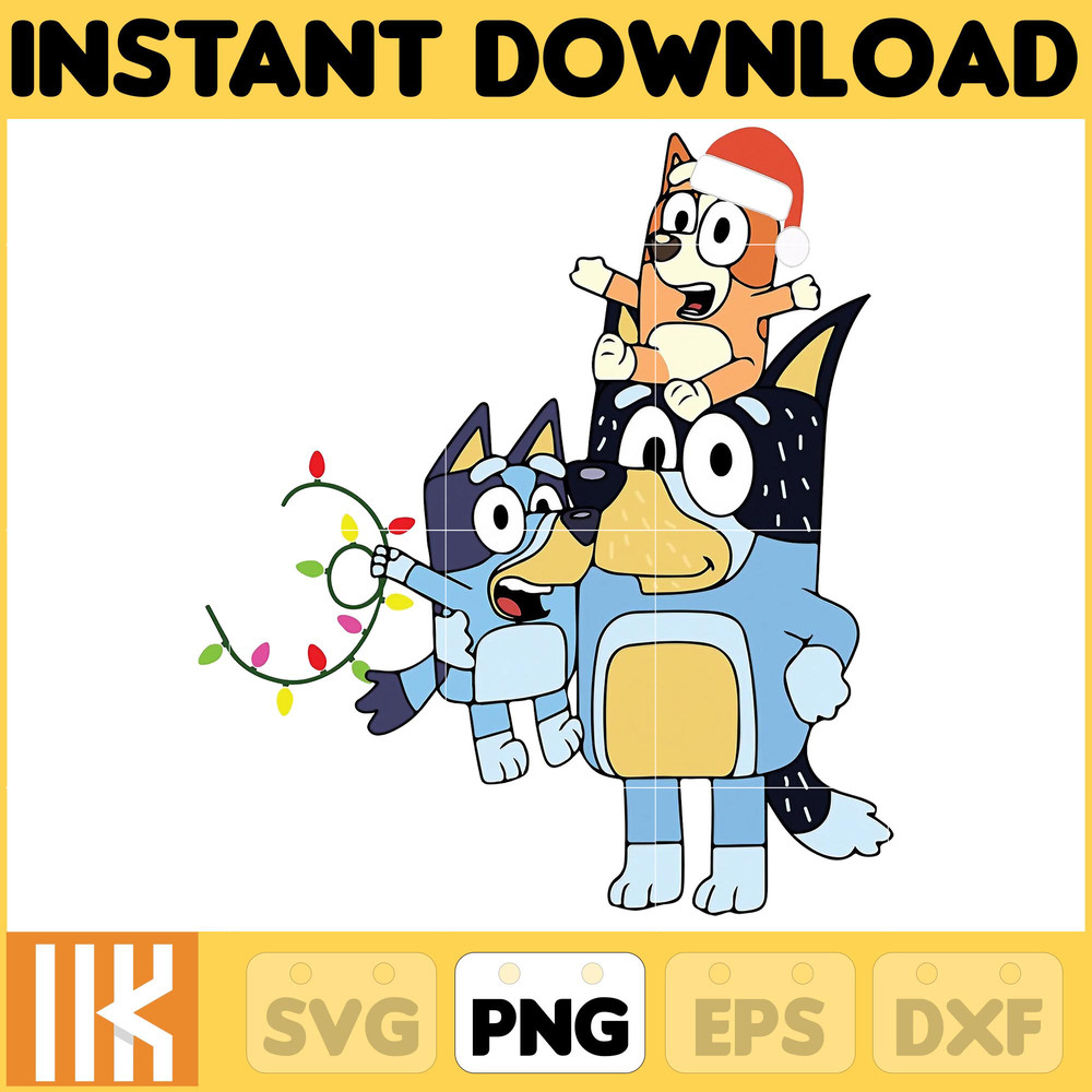 Bluey Christmas Png, Bluey Family Christmas Png, Christmas Magical Sublimation, Blue Dog Christmas Tree, Merry Blueymas (22).jpg