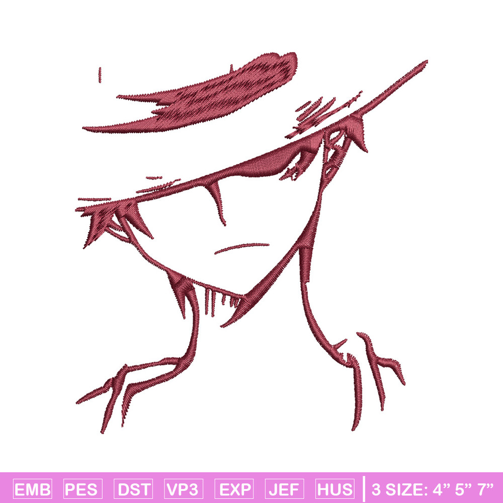 Luffy poster embroidery design, One piece embroidery, Anime design, Embroidery file, Embroidery shirt, Digital download.jpg