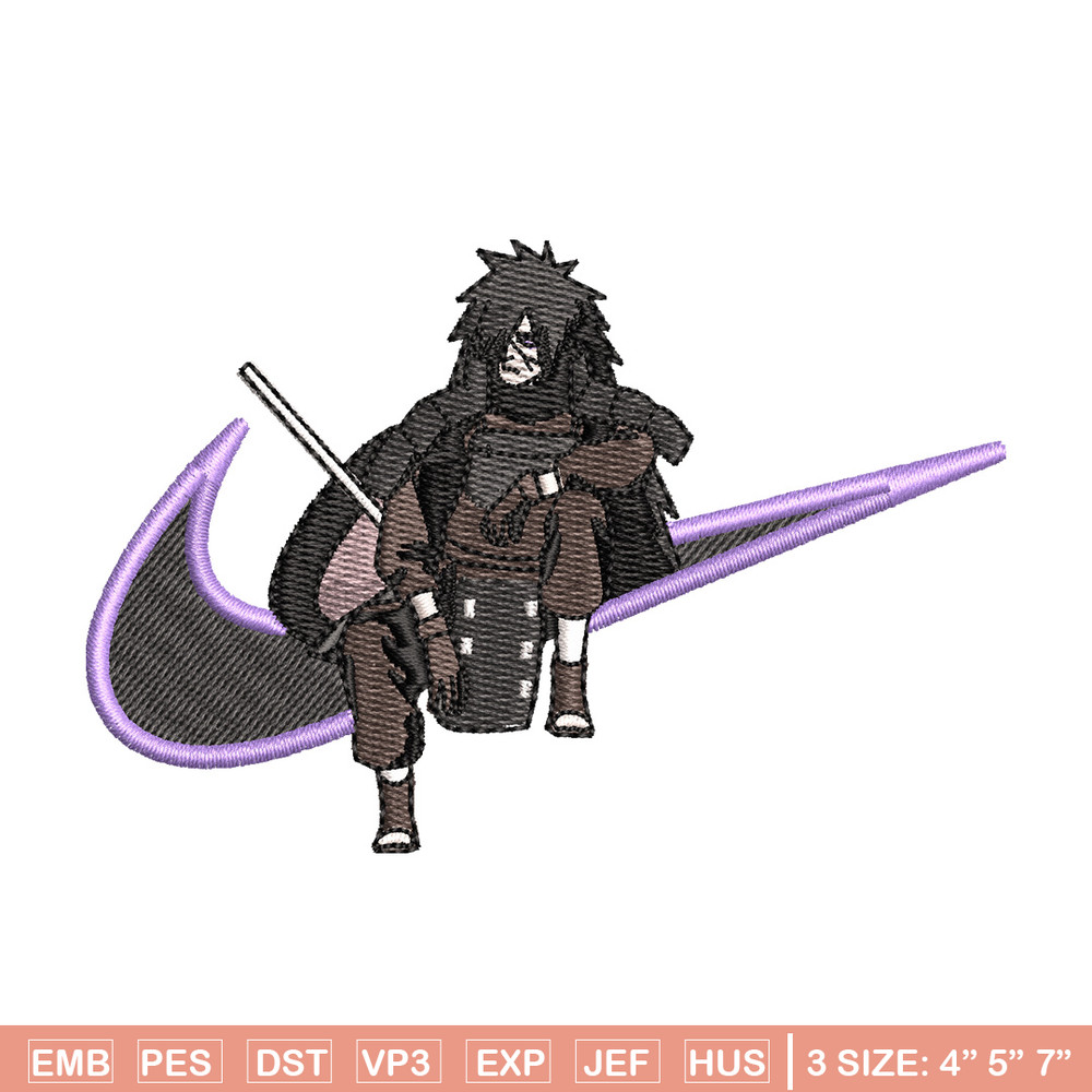 Madara x nike embroidery design, Naruto embroidery, Nike design, Embroidery shirt, Embroidery file, Digital download.jpg