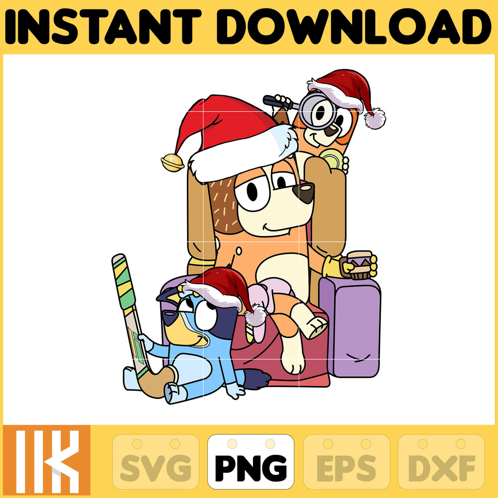 Bluey Christmas Png, Bluey Family Christmas Png, Christmas Magical Sublimation, Blue Dog Christmas Tree, Merry Blueymas (9).jpg