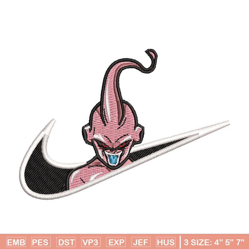 Majin buu embroidery design, Dragonball embroidery, Nike design, Embroidery shirt, Embroidery file, Digital download.jpg