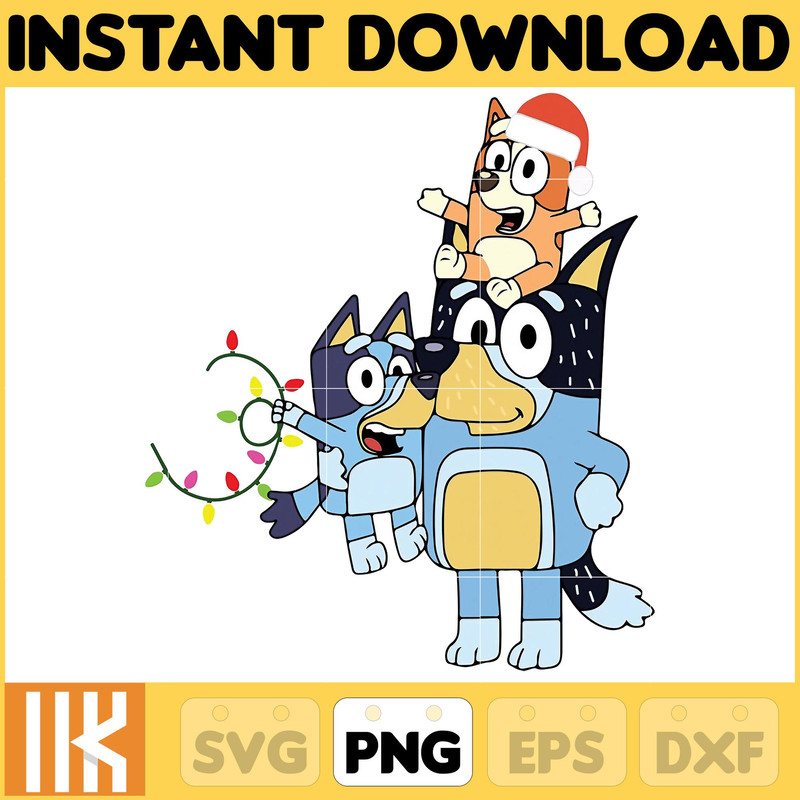Bluey Christmas Png, Bluey Family Christmas Png, Christmas Magical Sublimation, Blue Dog Christmas Tree, Merry Blueymas (22).jpg