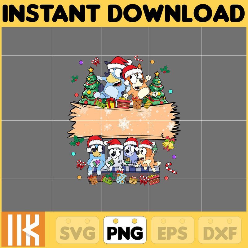 Christmas Family Shirt Design Png, Blue Dog Family Png, Christmas Cartoon Png, Instant Download (2).jpg