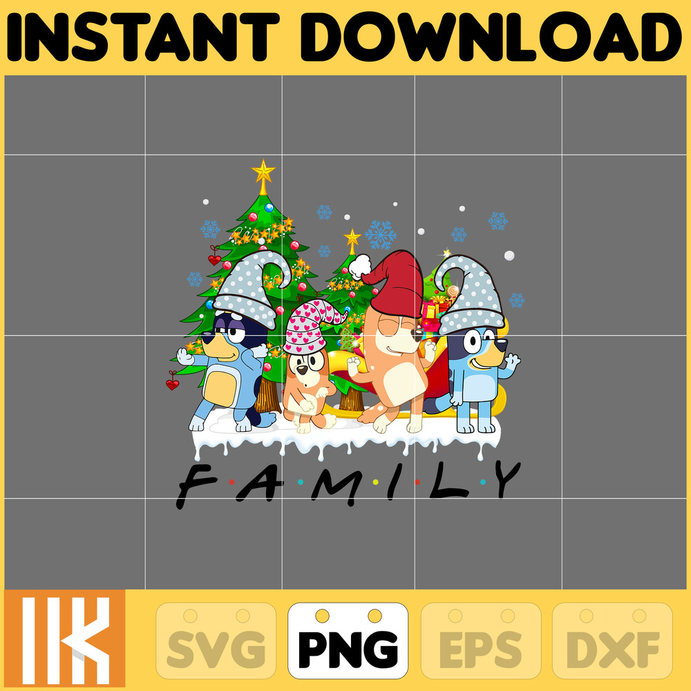 Christmas Family Shirt Design Png, Blue Dog Family Png, Christmas Cartoon Png, Instant Download (10).jpg