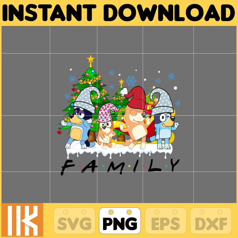 Christmas Family Shirt Design Png, Blue Dog Family Png, Christmas Cartoon Png, Instant Download (10).jpg