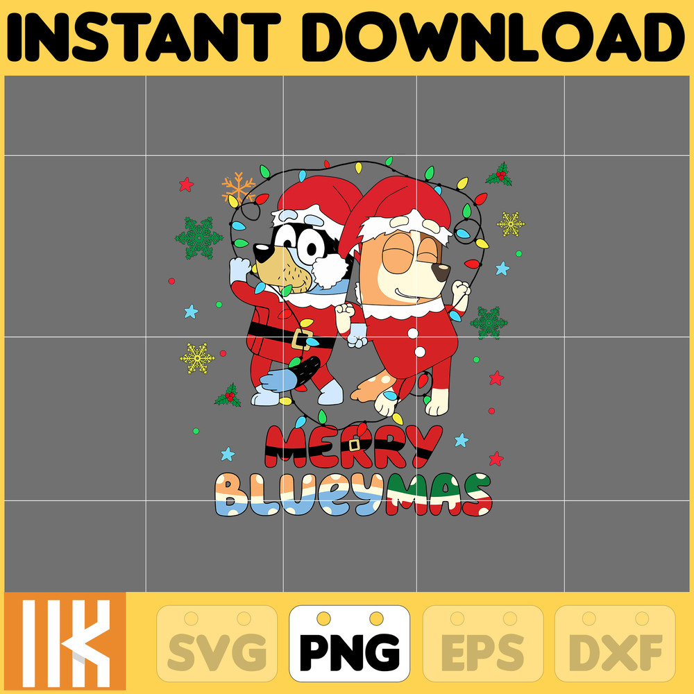 Christmas Family Shirt Design Png, Blue Dog Family Png, Christmas Cartoon Png, Instant Download (15).jpg