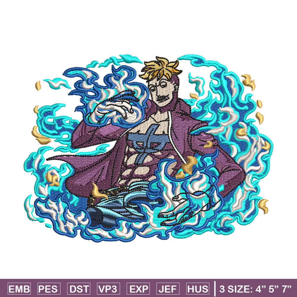 Marco embroidery design, One piece embroidery, Anime design, Embroidery shirt, Embroidery file, Digital download.jpg