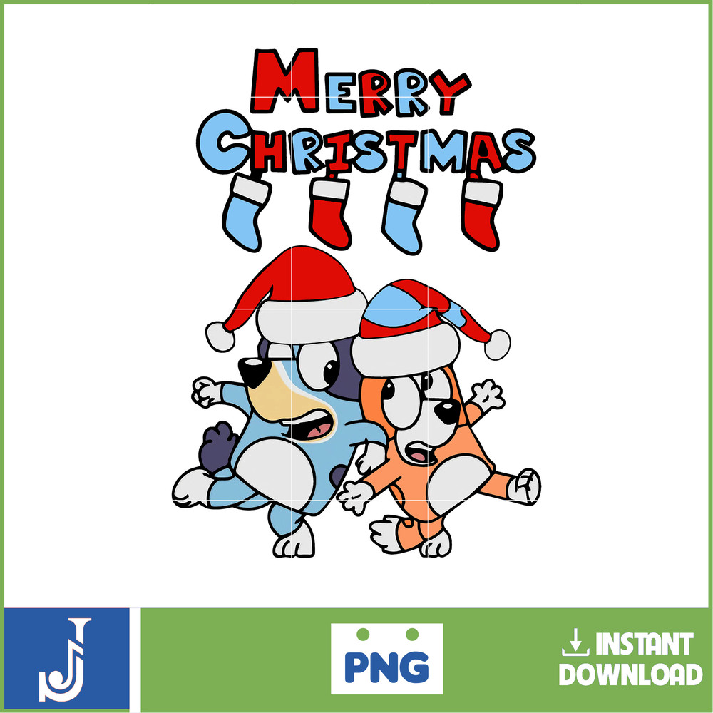Bluey Christmas Png, Bluey Family Christmas Png, Christmas Magical Sublimation, Blue Dog Christmas Tree, Merry Blueymas (4).jpg