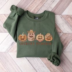 retro howdy pumpkin sweatshirt, western halloween sweater, retro halloween outfit, country halloween, western ghost shir