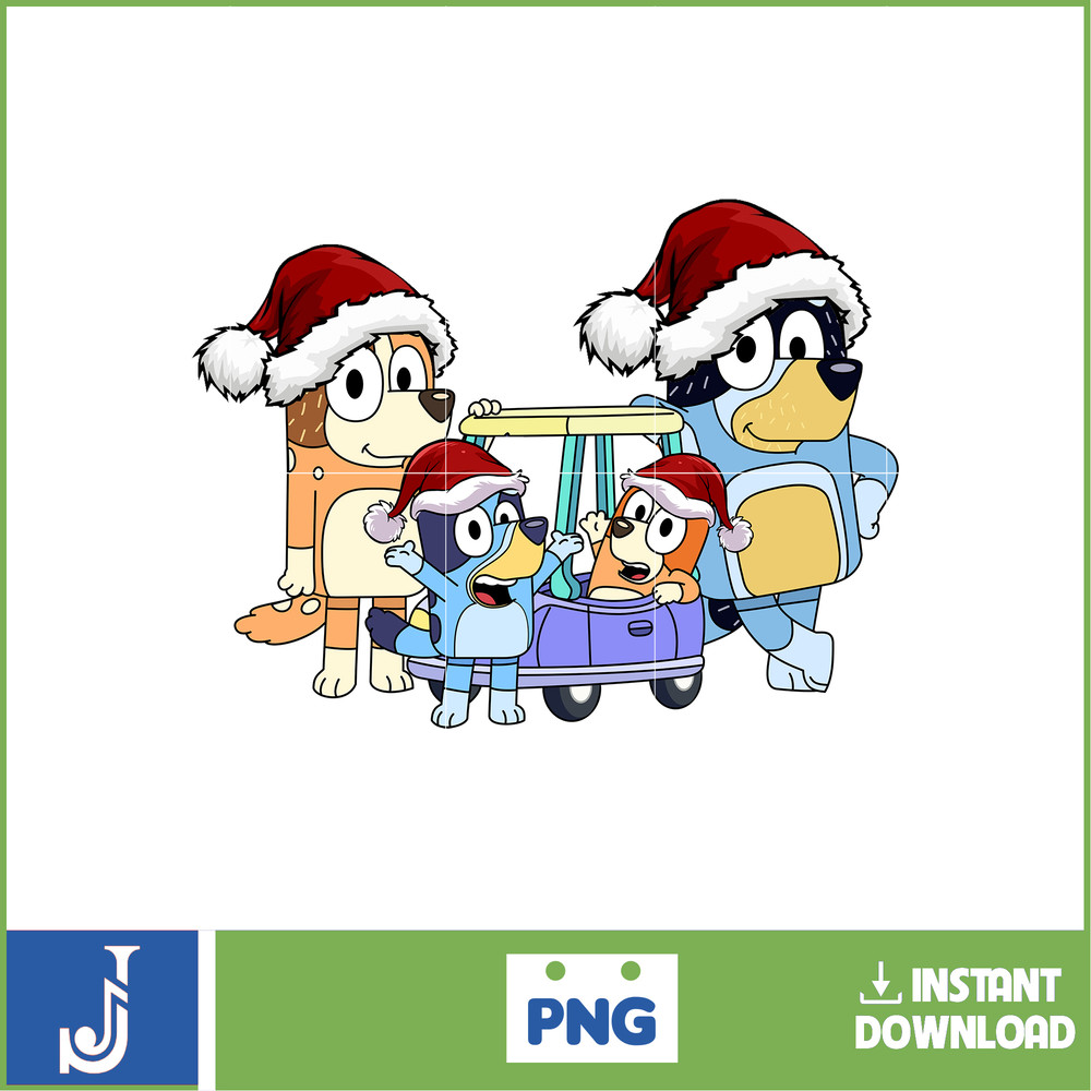 Bluey Christmas Png, Bluey Family Christmas Png, Christmas Magical Sublimation, Blue Dog Christmas Tree, Merry Blueymas (6).jpg