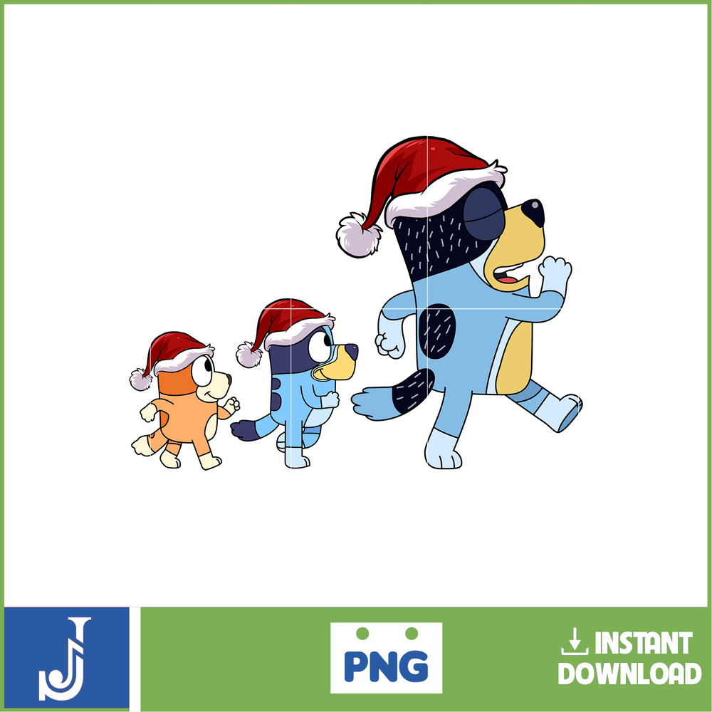 Bluey Christmas Png, Bluey Family Christmas Png, Christmas Magical Sublimation, Blue Dog Christmas Tree, Merry Blueymas (8).jpg