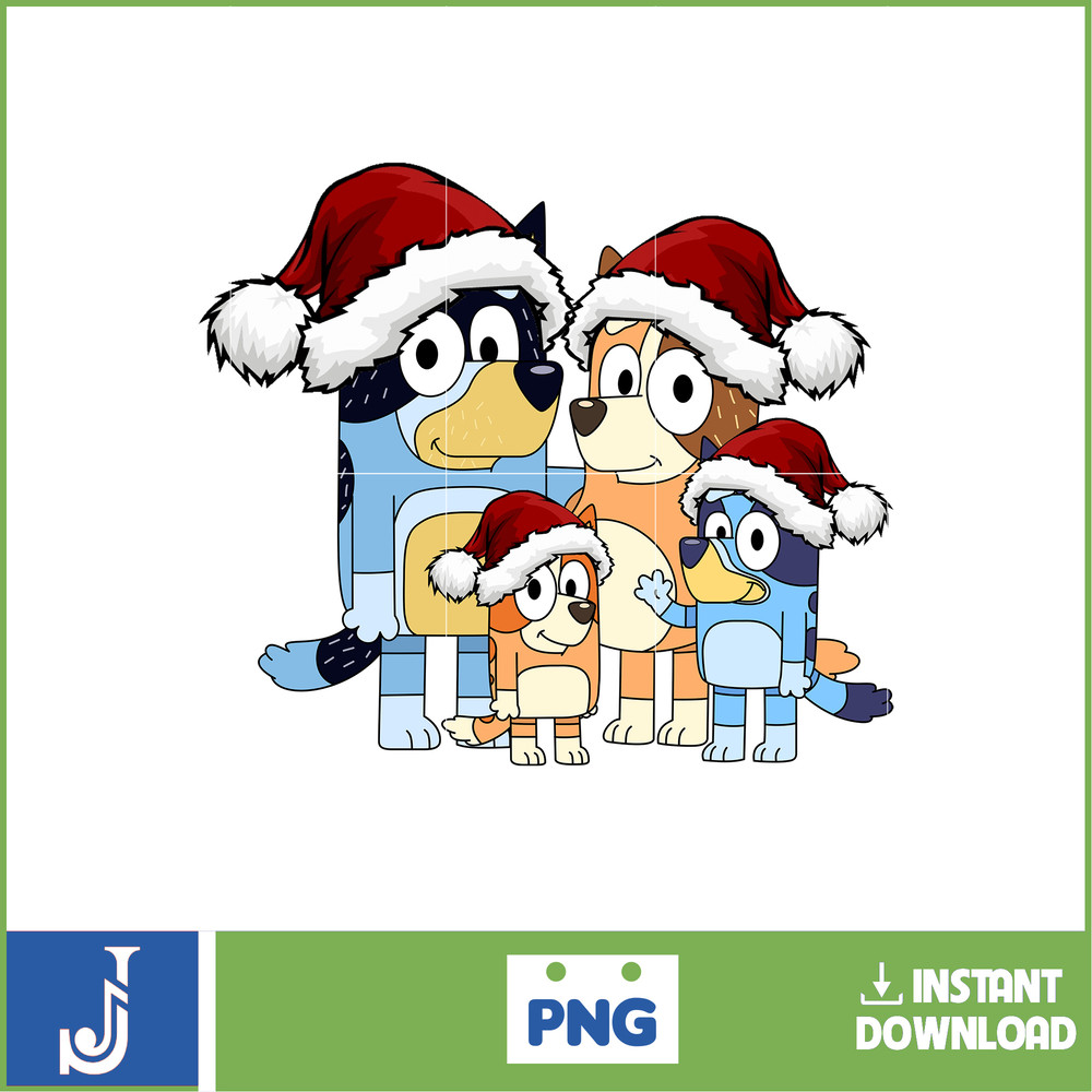 Bluey Christmas Png, Bluey Family Christmas Png, Christmas Magical Sublimation, Blue Dog Christmas Tree, Merry Blueymas (10).jpg