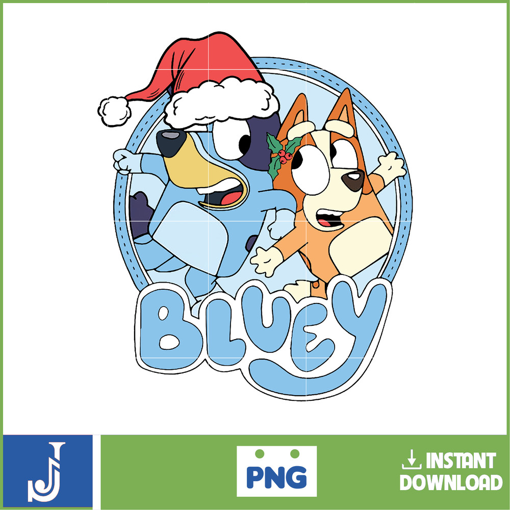 Bluey Christmas Png, Bluey Family Christmas Png, Christmas Magical Sublimation, Blue Dog Christmas Tree, Merry Blueymas (13).jpg