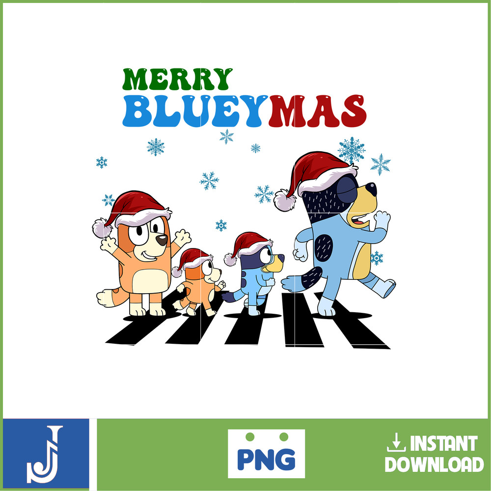 Bluey Christmas Png, Bluey Family Christmas Png, Christmas Magical Sublimation, Blue Dog Christmas Tree, Merry Blueymas (25).jpg