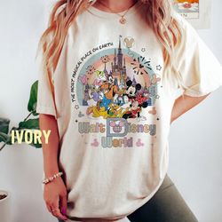 vintage walt disney world comfort colors shirt, mickey and friends shirt, disneyland shirt, disney trip, disney family s