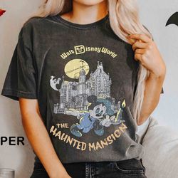 vintage walt disney world the haunted mansion shirt, retro mickey haunted mansion shirt, retro disney halloween shirt, m