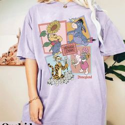 vintage winnie the pooh comfort colors shirt, retro disney pooh bear shirt, pooh bear and friends shirt, disneyland shir