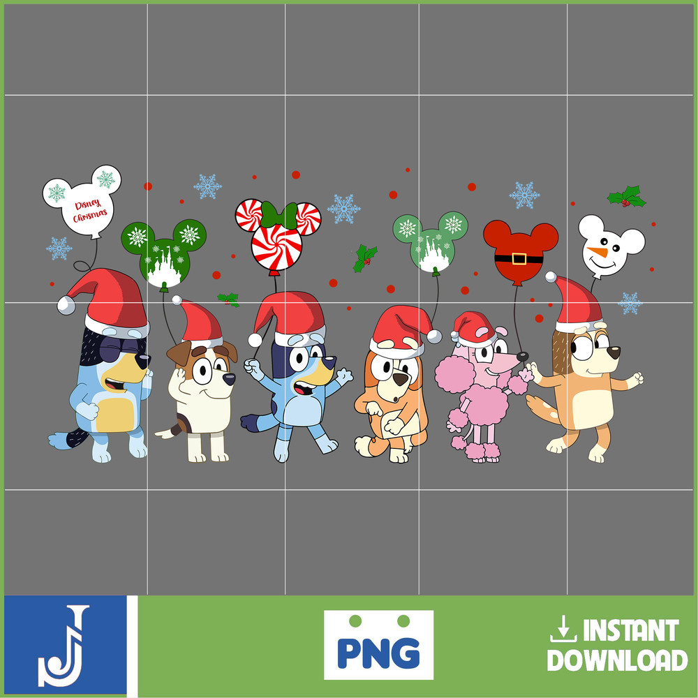 Christmas Family Shirt Design Png, Blue Dog Family Png, Christmas Cartoon Png, Instant Download (13).jpg