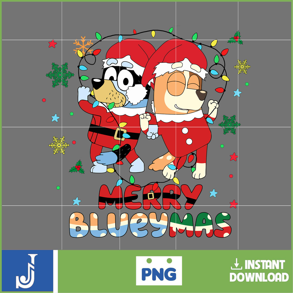 Christmas Family Shirt Design Png, Blue Dog Family Png, Christmas Cartoon Png, Instant Download (15).jpg