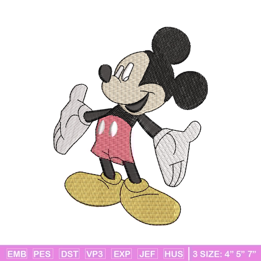 Mickey mouse embroidery design, Disney embroidery,Embroidery shirt, Embroidery file, Anime design, Digital download.jpg