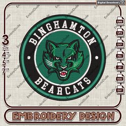 NCAA Logo Embroidery Files, NCAA Binghamton Bearcats, Binghamton Bearcats Embroidery Designs, Machine Embroidery Designs