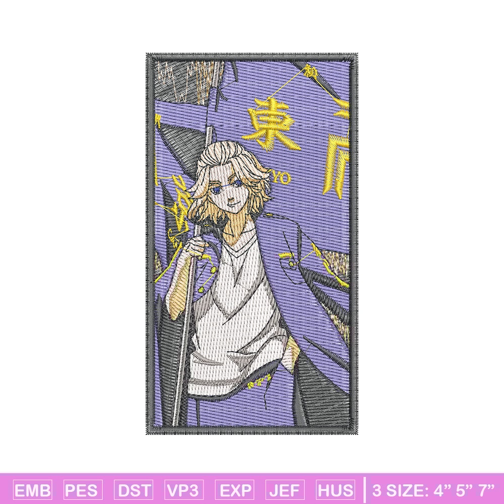 Mikey poster embroidery design, Mikey embroidery, Anime design, Embroidery file, Embroidery shirt, Digital download.jpg