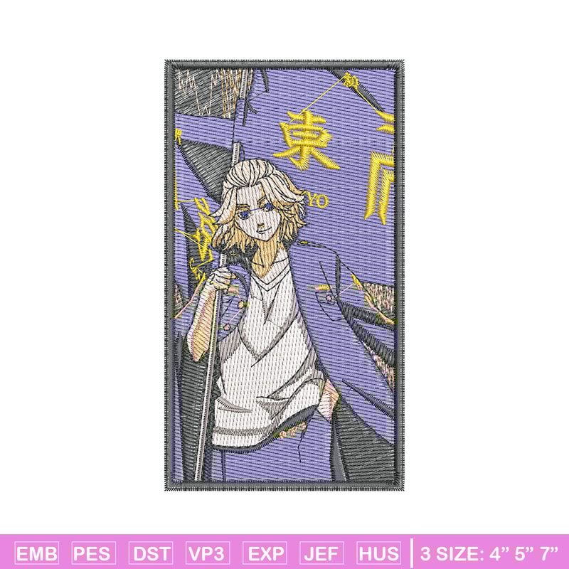 Mikey poster embroidery design, Mikey embroidery, Anime design, Embroidery file, Embroidery shirt, Digital download.jpg