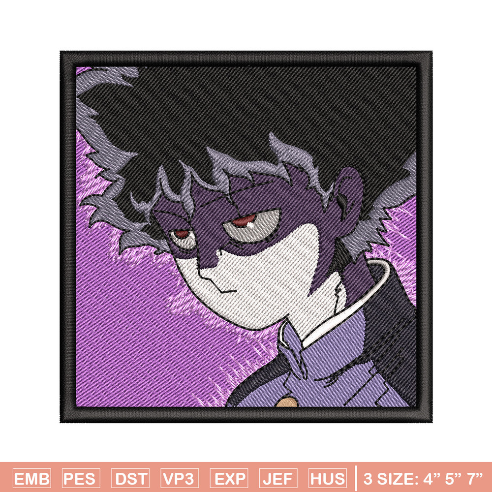 Mob 100 embroidery design, Mob psycho embroidery, Anime design, Embroidery shirt, Embroidery file, Digital download.jpg