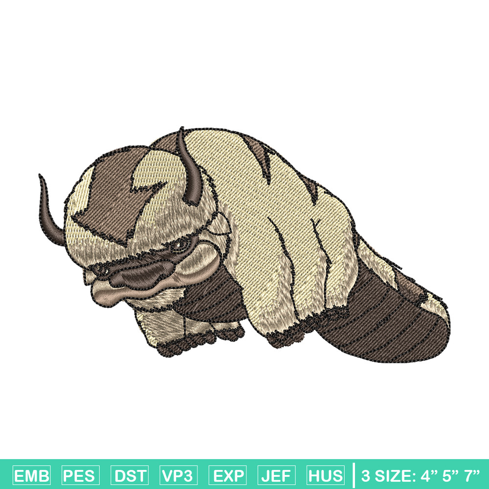 Appa embroidery design, Avatar cartoon embroidery, embroidery file, cartoon design, cartoon shirt, Digital download.jpg