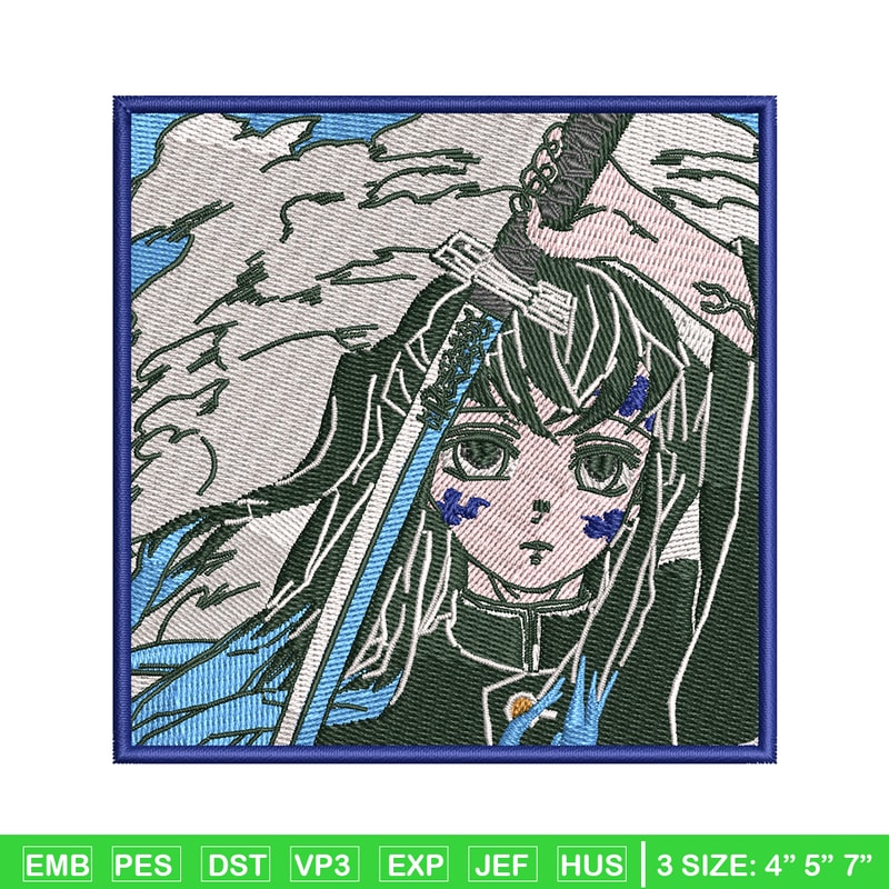 Muichiro embroidery design, Muichiro embroidery, Embroidery shirt, Embroidery file, Anime design, Digital download.jpg
