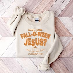 retro fall religious sweatshirt, are you fall-o-ween jesus sweatshirt, womens christian shirt, follow jesus shirt, bible