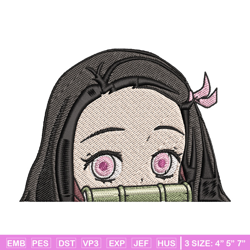 Nezuko cute embroidery design, Nezuko embroidery, Embroidery shirt, Embroidery file, Anime design, Digital download.jpg