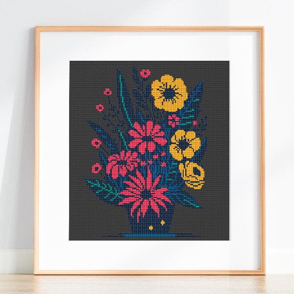 flowers embroidery pattern