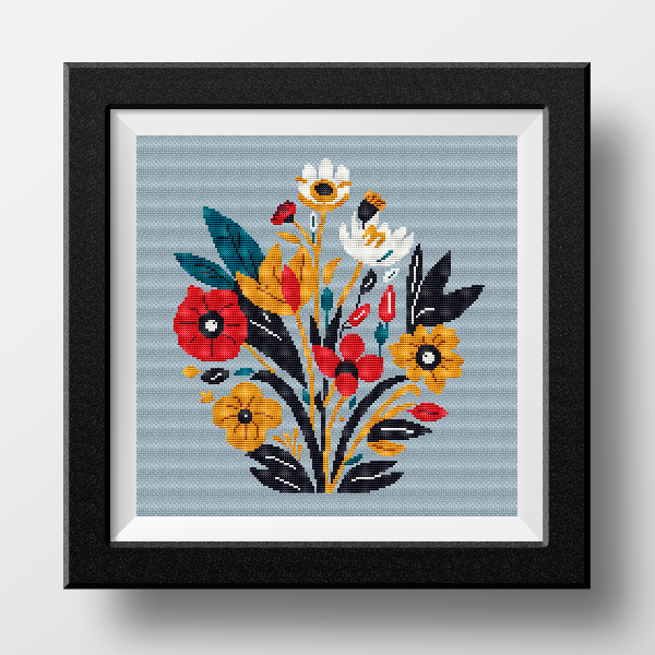 cross stitch pattern flowers