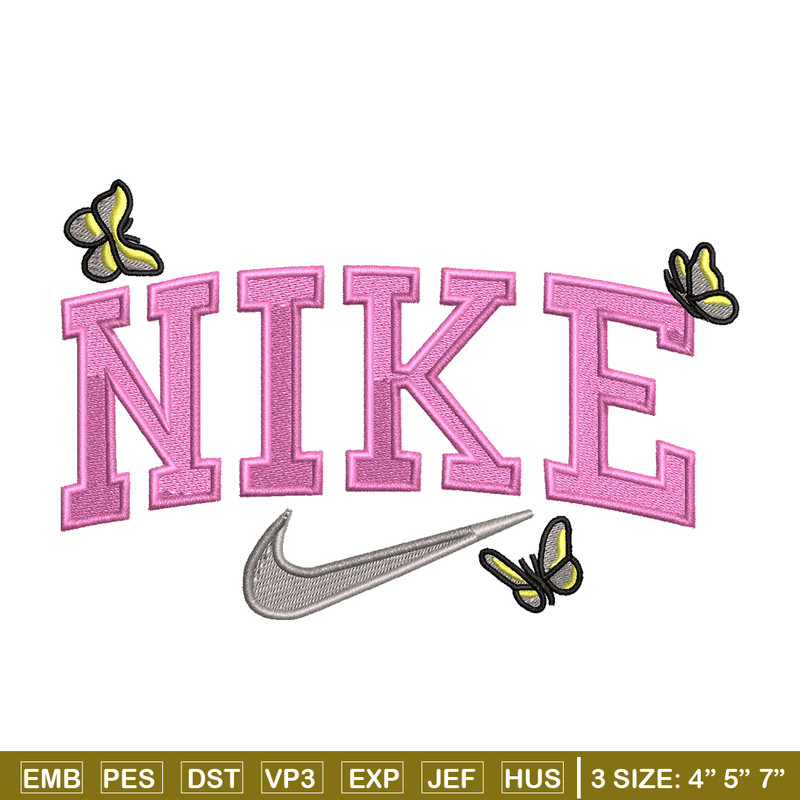 Butterfly Nike embroidery design, Butterfly embroidery, Nike design, logo shirt, Embroidery shirt, Digital download..jpg