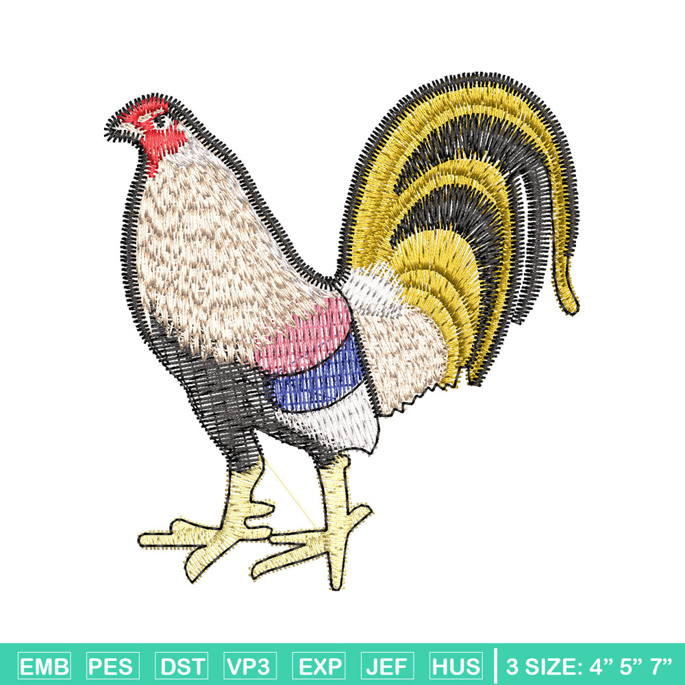 Chicken embroidery design, Chicken embroidery, chicken design, Embroidery file, logo shirt, Digital download..jpg