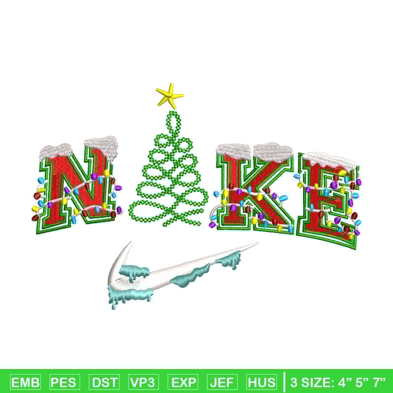 Christmas Nike logo embroidery design, logo embroidery, Nike design, Embroidery shirt, logo shirt, Instant download.jpg