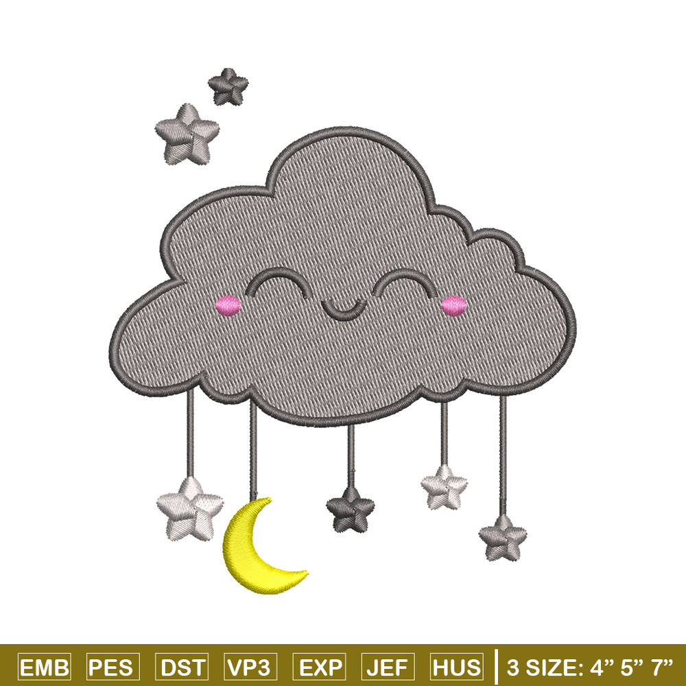 Clouds cute logo embroidery design, logo embroidery, logo design, Embroidery shirt, logo shirt, Instant download.jpg